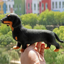 Seated Dachshund Dog Plush Toys Lifelike Simulation Black Plush Toy Kids Gifts Home Car Decor Ornaments A