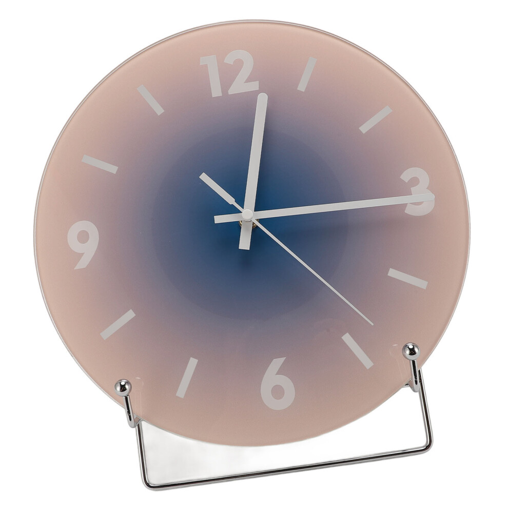 12 Inch Gradient Glass Wall Clock, Silent, Aa Battery Operated Blue 7901384379238