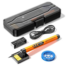 Wireless Soldering Iron Kit with Adjustable Temperature 260-420, Electronic Welding Tool Pen for Appliance Repair, Orange