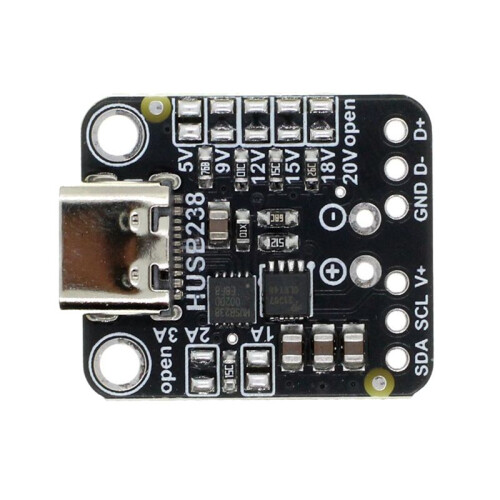 HUSB238 PD Decoy Module IIC Control or Fixed Level Output USB Type CPD Sink 1