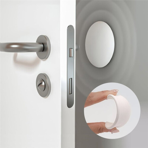 - 3.14" White Door Stoppers for Wall (8 Pack),Wall Protector & Shock-Absorbent Protectors From Door Knobs 2