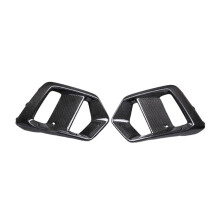 Car Front Fog Light Frame Fog Light Grille Trim for Focus MK3 MK3.5 2012-2018 Carbon Fiber
