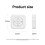 433MHz Universal Button 5 Keys  Wireless Control  System Circular Button Wall Paste 6