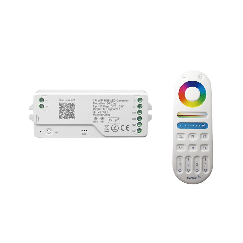 Photos - Other for Repair Jojomino Dr03W Tuya Spi Wifi Rgb Led Controller Dimmer Work with for Alexa Home Wifi Wireless Control for Rgb Led Strip 