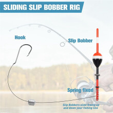 10 Pcs Fishing Bobbers Set Fishing Floats Crappie Bobbers Spring Slip Bobbers Fishing Float Accessories for Fishing