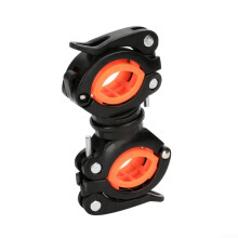 Bike Flashlight Holder Quick Release 360Degree Rotation Fits 1838mm Flashlights For Handlebars/Rear Forks BlackOrange