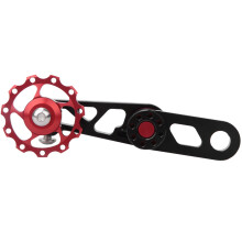 Tendeur de chaîne de dérailleur arrière pour vélo pliant, léger et durable, à ressort et poulie flottante, compatible avec les vélos à une