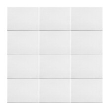 Panneaux muraux rectangulaires en mousse de polyester pour-Blanc