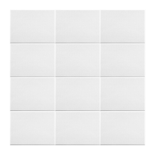 Panneaux muraux rectangulaires en mousse de polyester pour-Blanc