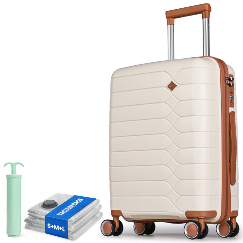 Carry-On Lightweight PP Hard Shell Cabin Suitcase