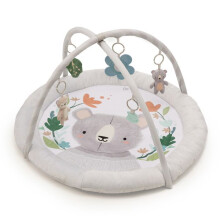 Tapis d’éveil Kinderkraft COZYPLAY avec arches jouets lavable pliable tapis bébé doux 91 cm Gris