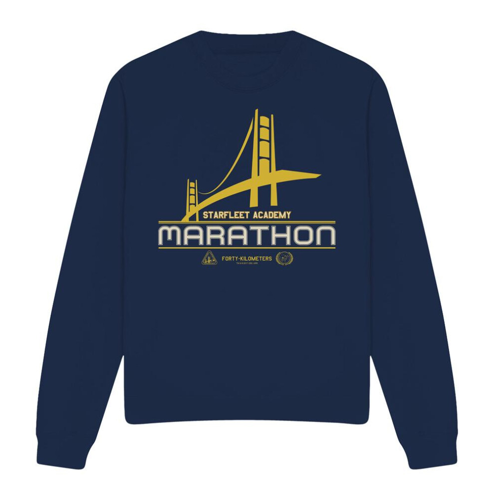 Star Trek (Xl, Navy) Unisex Adult Marathon Logo Sweatshirt Blue,Multicoloured