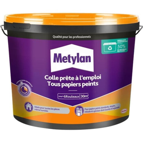 Kleber - METYLAN - 2958245 - Gebrauchsfertig - Alle Tapeten - Eimer - 4,5kg