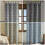 Κουρτίνα Anaheim Cabin Plaid, θερμομονωτική, με επένδυση fleece, που σκουραίνει το δωμάτιο, 6