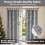 Κουρτίνα Anaheim Cabin Plaid, θερμομονωτική, με επένδυση fleece, που σκουραίνει το δωμάτιο, 3