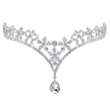 Bruidshoofdsieraad, frontet, zilverkleurige legering, haaraccessoire voor vrouwen, bal, 1 stuk