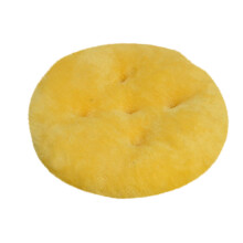 Almofada circular para assento de cadeira, banqueta, almofada grossa para cadeira de jantar, almofada para futon, almofada para chão amarela