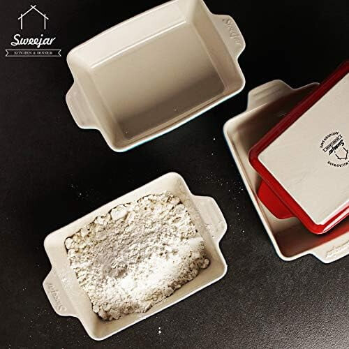 Assadeira quadrada de porcelana de 20 cm 2