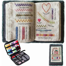 Livre de points de broderie pour débutants avec 106 points, kit d'outils et instructions (1 exemplaire)
