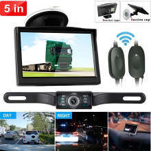 Cameră video wireless pentru marșarier cu obiectiv de 170 și monitor de 5"