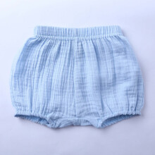 Calções de ciclismo para meninas, calções de bebé unissexo para bebés, calções de algodão misto azuis para meninas e meninos.