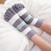 Baozhu1Pares de calcetines de dedos para mujer, calcetines suaves y esponjosos, pantuflas cálidas de invierno, calcetines acogedores de cinco dedos