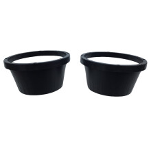 Worgeous Car Speaker Accessories 2Pcs Black Square for Car Installation 6.48X6.48X3.14in