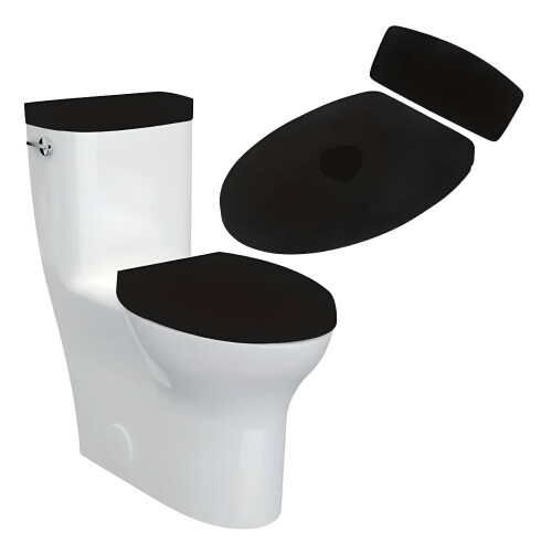 Set composto da 2 pezzi: sedile WC morbido e copri cassetta di scarico.