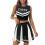 Riforla Cheerleading Μαθητή Αθλητικά Ημερήσια Cheerleading Διαγωνισμός Φόρεμα Φούστα Μαύρο M 2