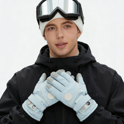 Heated Gloves Colorful Windproof Rechargeable for 1