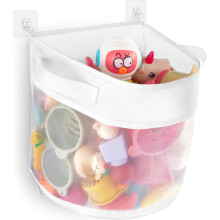 Dino mintás fürdőjáték-tároló rendszerező, 4,15 gallon, gyorsan száradó hálós zuhanytartó, standard fürdőkádakkal kompatibilis