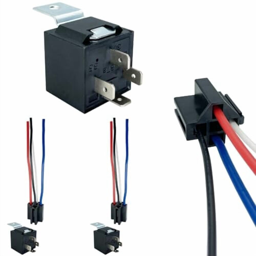 Κιτ ρελέ 4 ακίδων 40/30AMP 12V DC, ρελέ αυτοκινήτου SPST, πακέτο 2 τεμαχίων