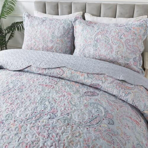 Oversized King Quilt Set 3-Piece Microfibre