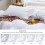 Witte polyester dekbedovertrekset (queensize, 3-delig) 4