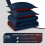 King Comforter Set Red Navy 3-Piece All-Season 6
