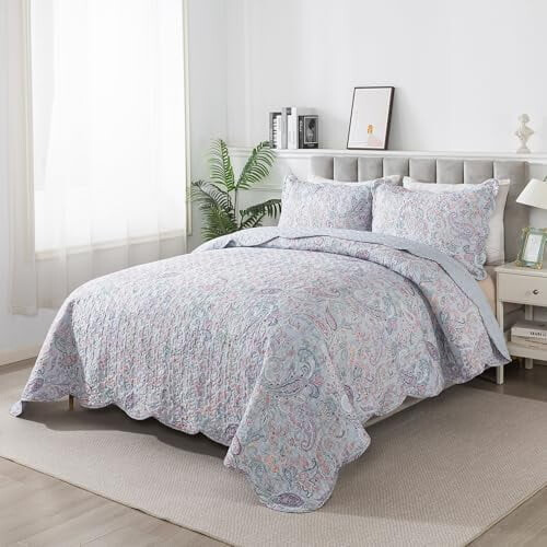Oversized King Quilt Set 3-Piece Microfibre 1