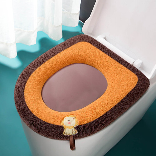Weicher, dicker, waschbarer WC-Sitzbezug mit Griff 2
