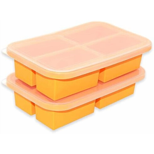 Silikon-Gefrierschalen mit Deckel (2er-Pack)