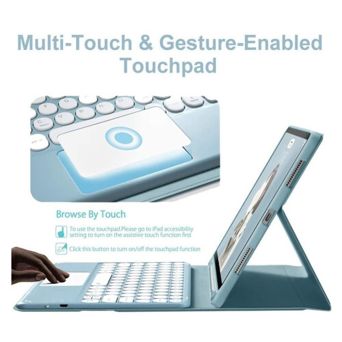 Πληκτρολόγιο Touchpad συμβατό με iPad Air5 & 4 (10,9 ιντσών) - Λεπτός & Κομψός Σχεδιασμός 2