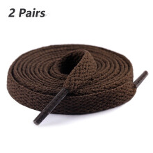 paires de lacets plats pour baskets, 29 couleurs disponibles, lacets de sport en 6 longueurs différentes, marron, 100 cm