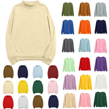 Sudaderas para mujer de tallas grandes, sudaderas extragrandes de cuello redondo para mujer, sudadera de cuello alto de manga larga de terciopelo