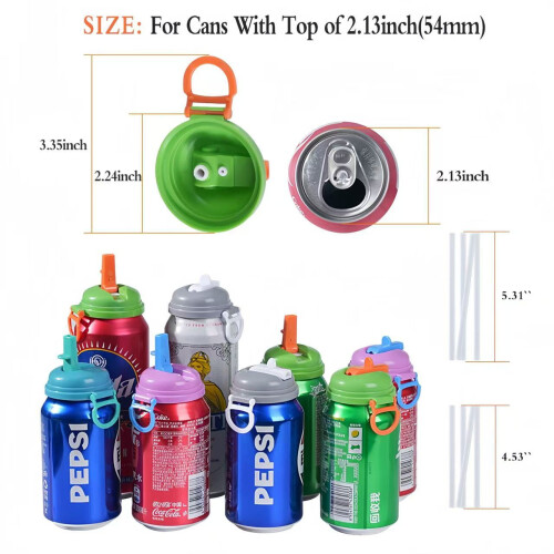 Καπάκια κουτιών αναψυκτικών 4color4pack με καλαμάκια, επαναχρησιμοποιούμενα 1