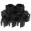 Fascette stringitubo doppie in plastica nera per tubi, design robusto e ampia applicazione, 12 pezzi 2