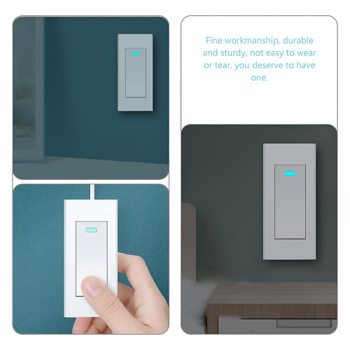 Interrupteur simple blanc à clapet pour chambre à coucher (1 pièce) 1