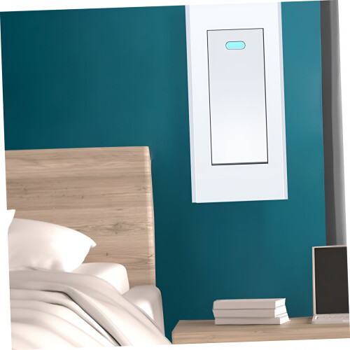 Interrupteur simple blanc à clapet pour chambre à coucher (1 pièce) 2