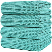 430 gsm mikrofiber, overdimensjonert, hurtigtørkende og lofritt badehåndkle, 60 x 30 tommer, 4-pakning (vaffelvevd)