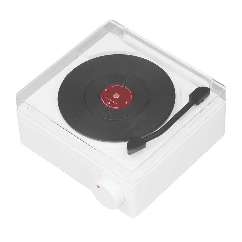Retro Bluetooth Speaker with Clock & 32G Support – White, 140x140x64.4mm