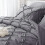 Queen 7-Piece Comforter Set in Dark Grey Pintuck Design 5