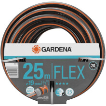 GARDENA Manguera de riego Comfort FLEX – Longitud 25m – Ø19mm – Antienredos y resistente a la deformación – Garantía 20 años (18053-20)