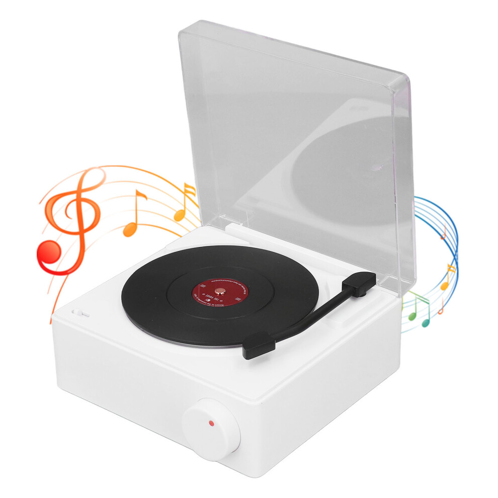 Retro Bluetooth Speaker With Clock 32G Support 5.51X5.51x2.54in White 9461385021881